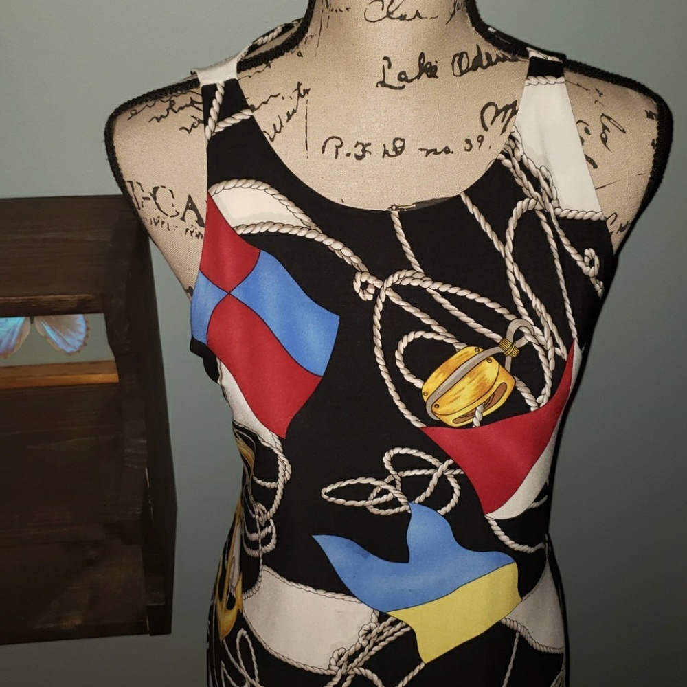 New Lauren Ralph Lauren Nautical Trapeze Dress Size Xlarge - Picture 4 of 13